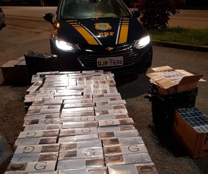 Casal é preso com 10 mil maços de cigarros contrabandeados do Paraguai