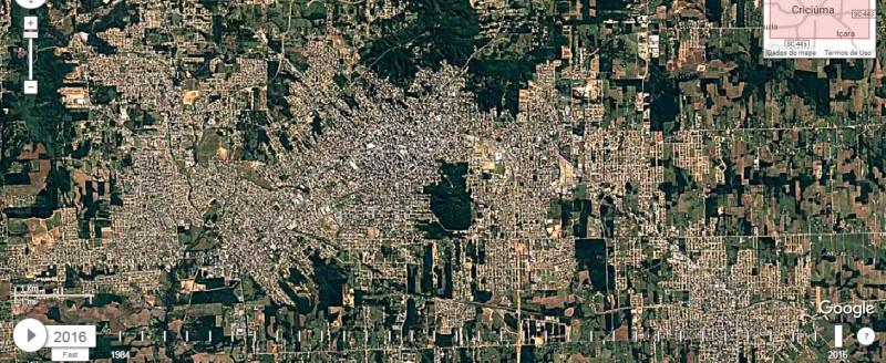 A evolução urbana de 32 anos na região carbonífera