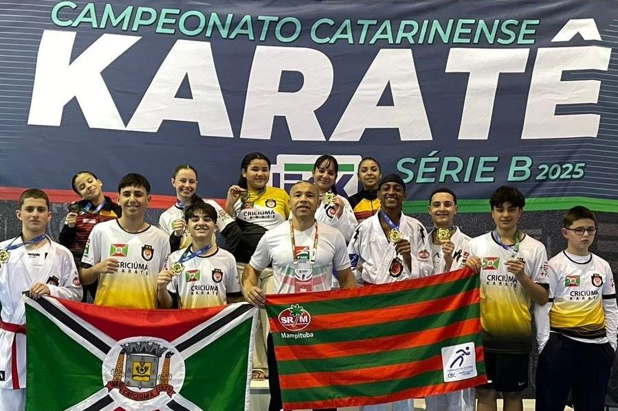Equipe de Criciúma conquista nove medalhas no Campeonato Catarinense de Karatê
