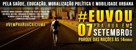 Criciúma unida em manifestação no dia 7 de setembro 