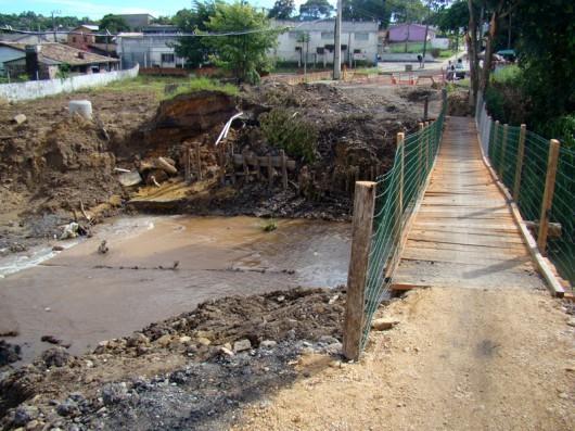 Células de concreto para a ponte do Santo Antônio estão em construção