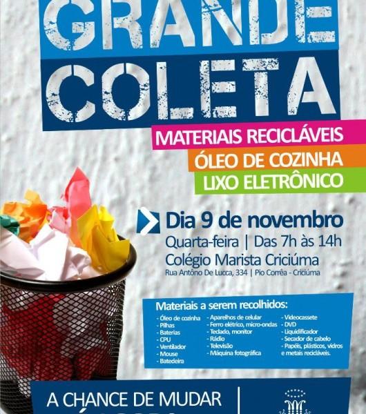 Marista realiza grande coleta de materiais recicláveis