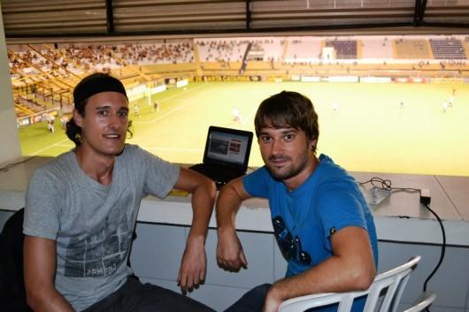 Imprensa alemã acompanha jogo do Tigre no estádio Heriberto Hülse