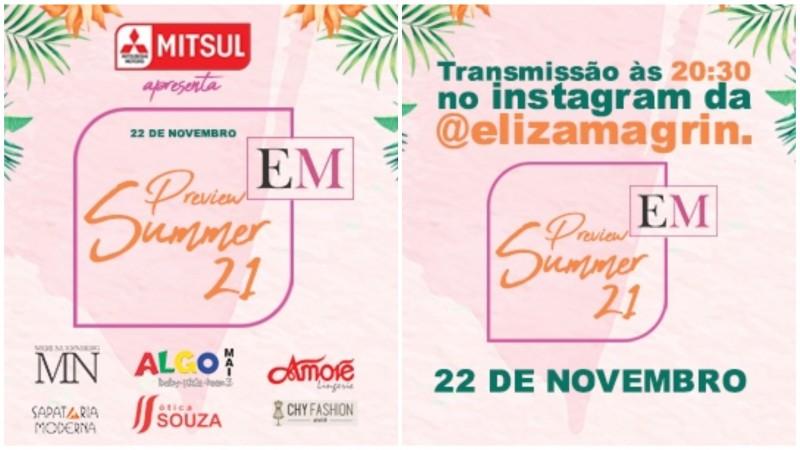 Hoje tem evento digital Eliza Magrin apresenta Verão 2021