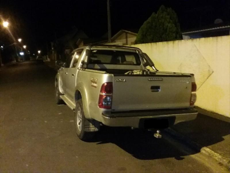 Hilux roubada em Jaguaruna é recuperada no Arroio do Silva 
