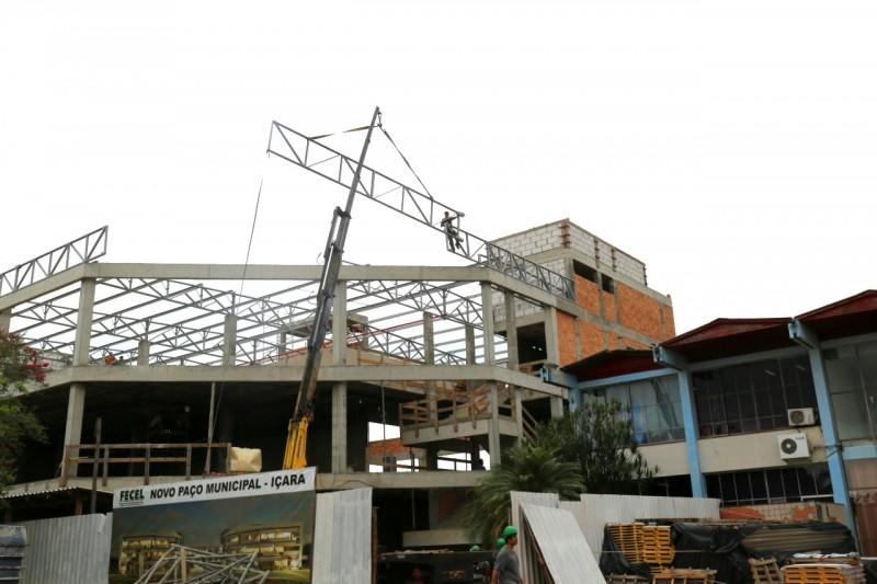 Obras no Paço Municipal de Içara já estão 45% concluídas