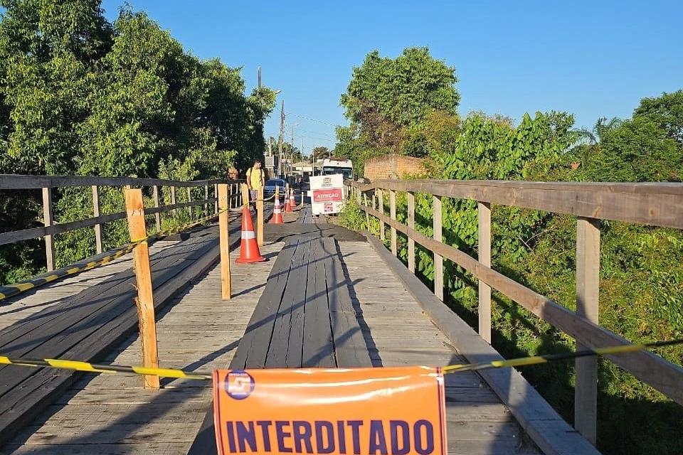 Defesa Civil interdita parcialmente ponte no bairro São Francisco em Criciúma