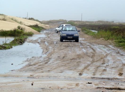 Motoristas passam dificuldade para chegar na Barra Velha