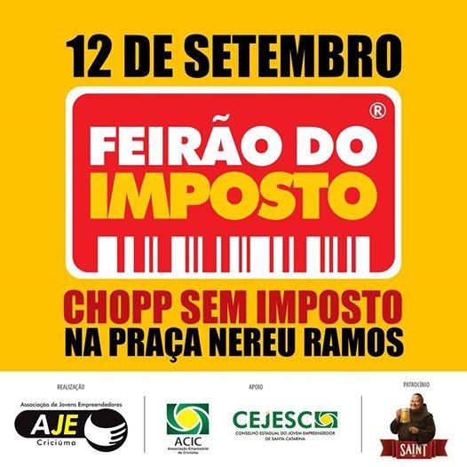 Feirão do Imposto distribuirá chopp gratuito na Praça Nereu Ramos 