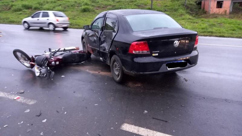 Motociclista fica ferido após colisão em Urussanga