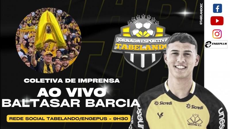 Ao vivo: Coletiva de imprensa com o volante Baltasar Barcia