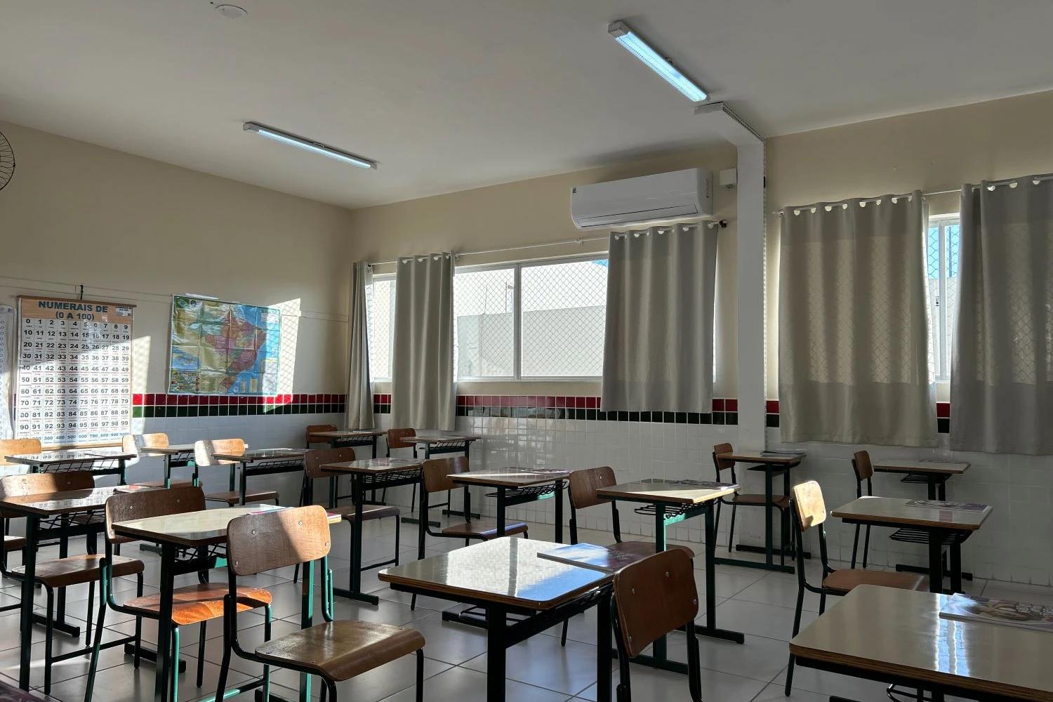 Climatização das escolas estaduais avança com chegada de novos equipamentos