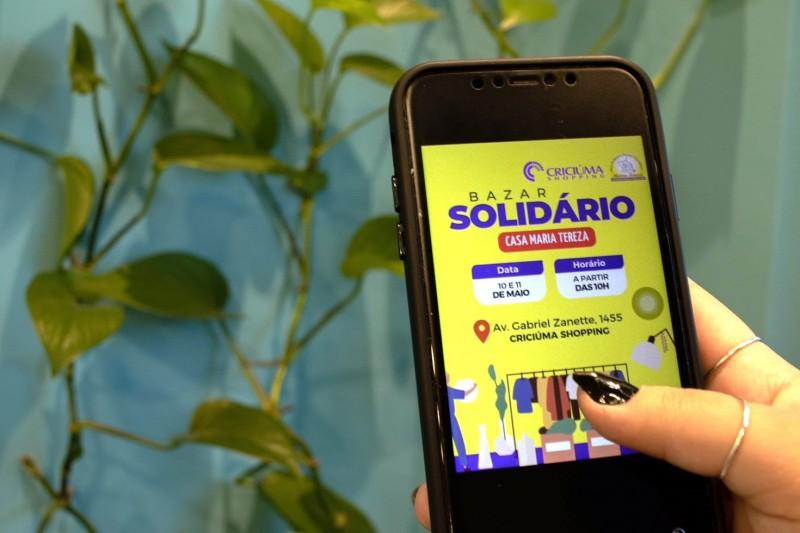 Bazar solidário: Criciúma Shopping recebe ação em prol da Casa Maria Tereza