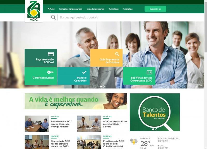 Mais claro e dinâmico novo site da Acic está no ar