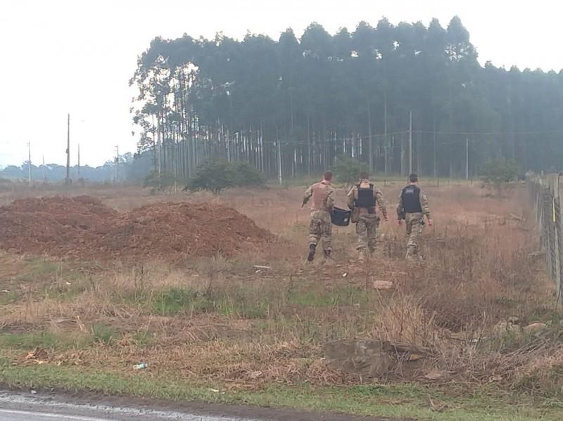 Explosivos encontrados em Nova Veneza podem ser do assalto ao Banco do Brasil