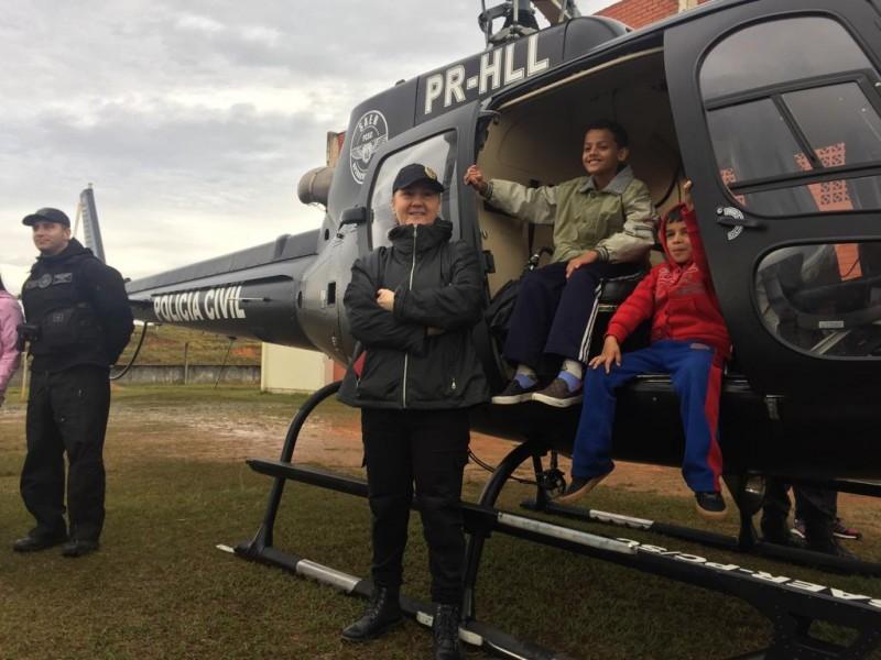 Escola do Guatá recebe comboio educativo da Polícia Civil