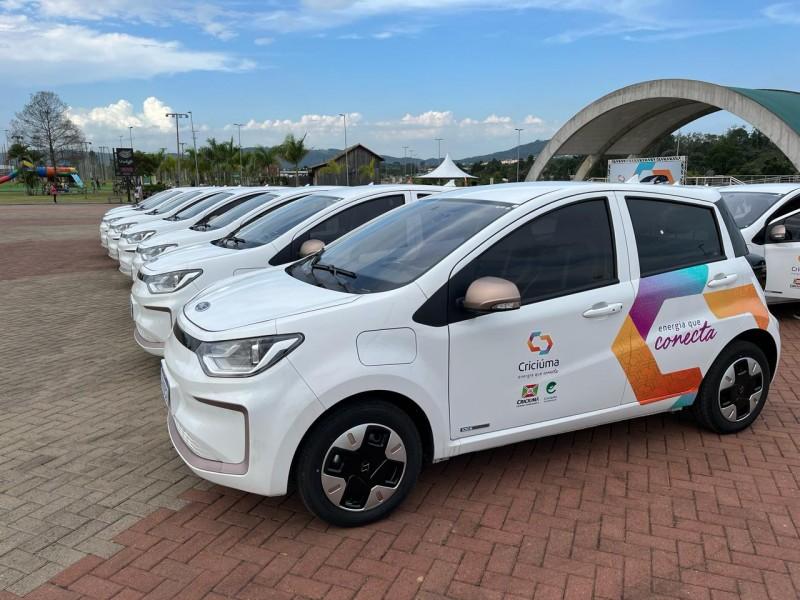 Criciúma recebe 100 carros e passa a ter a maior frota de veículos elétricos do país