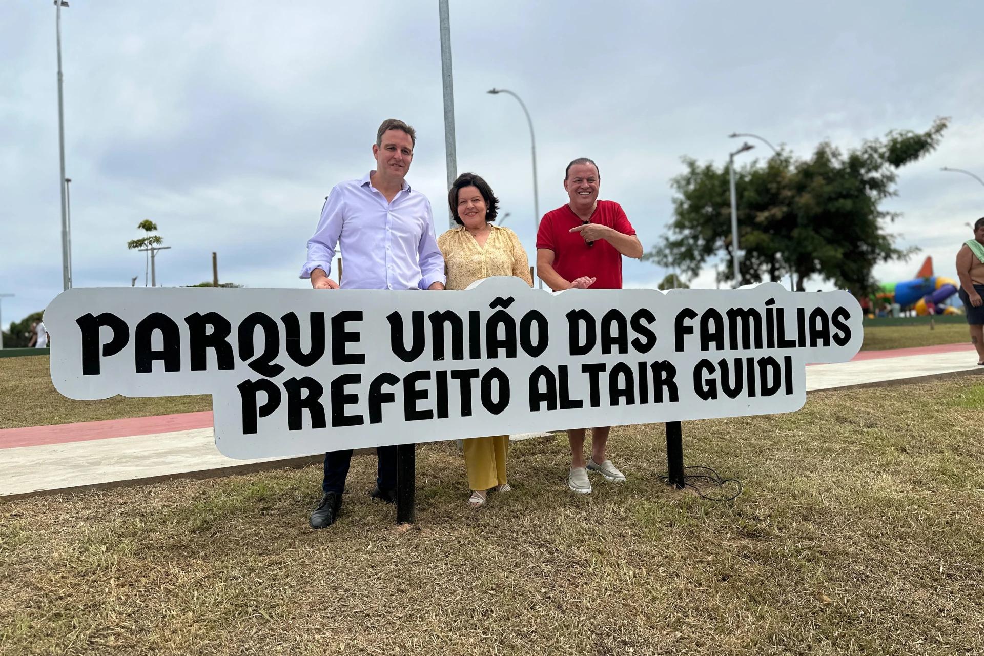 Altair Guidi é homenageado com o nome do primeiro parque municipal de Forquilhinha