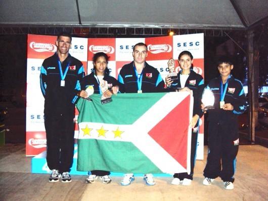 Família unida, medalhas para Forquilhinha