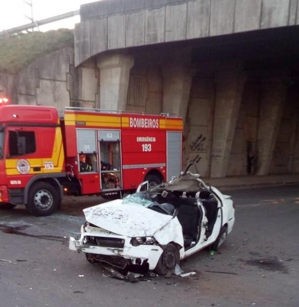 PRF confirma uma morte em acidente na BR-101; veículo despencou de viaduto