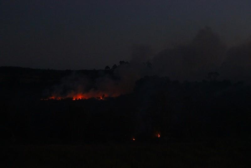 Incêndio em vegetação já atinge cerca de 15 hectares em Içara