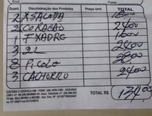 Jovens são detidos por não pagar conta em restaurante