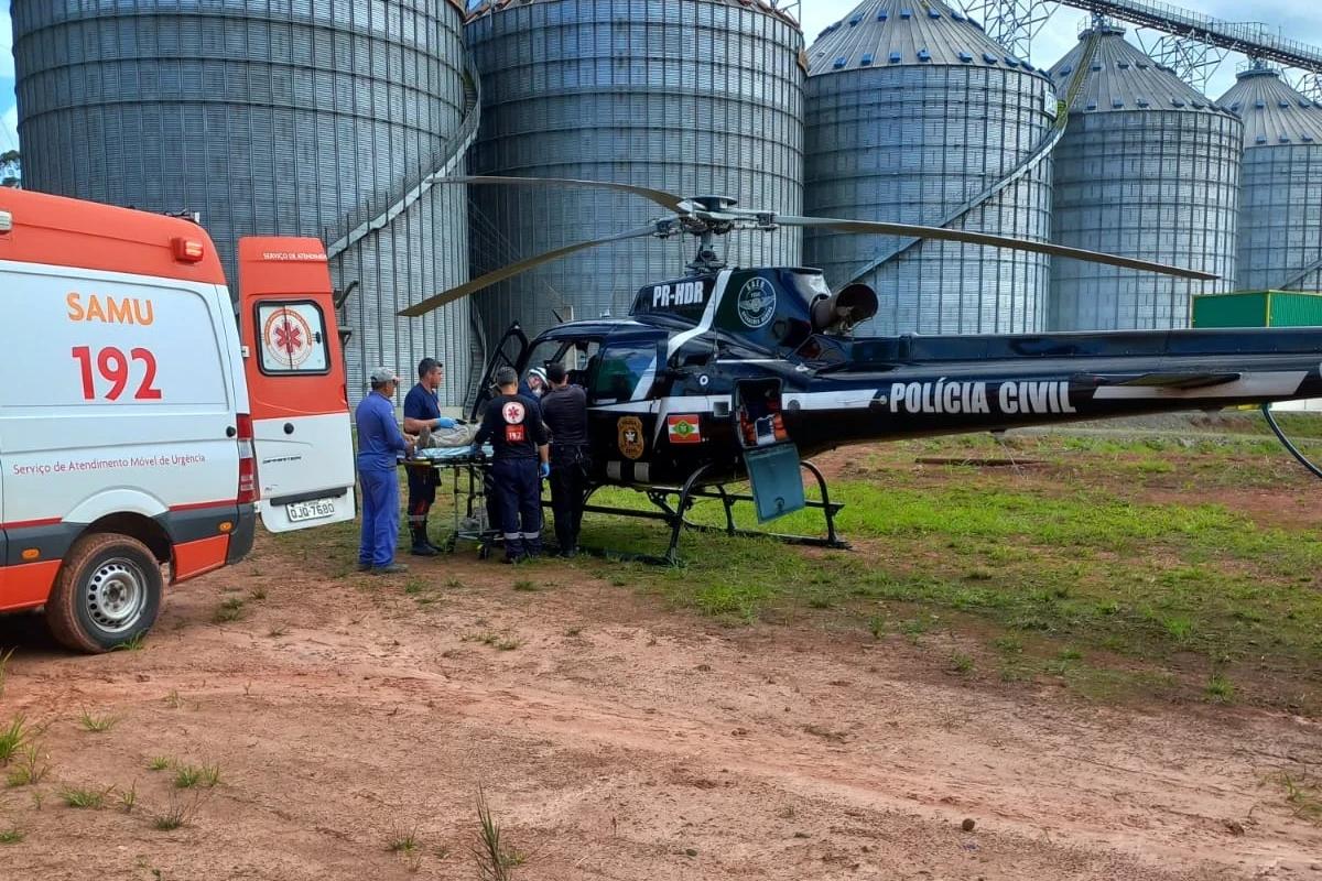 Trabalhador fica ferido após sofrer queda de 15 metros de altura