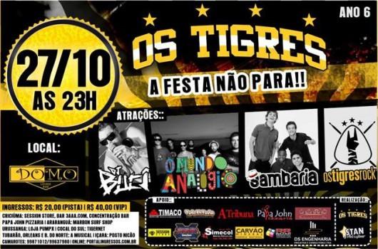 Torcida Os Tigres entra em festa no próximo sábado