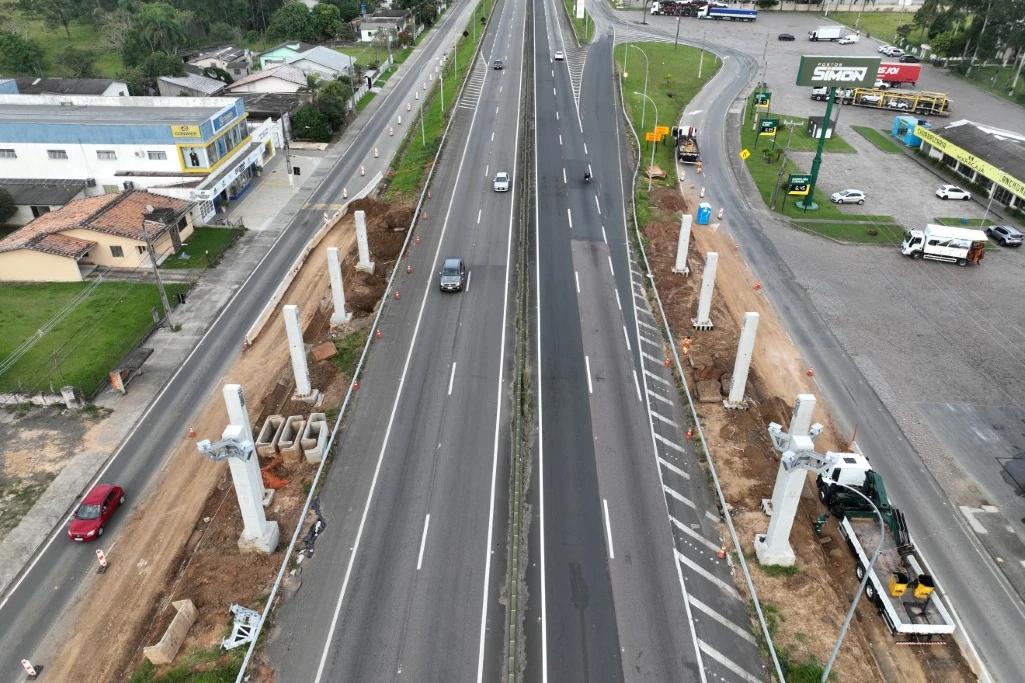 BR-101 terá interdição noturna em Maracajá para içamento de vigas de passarelas