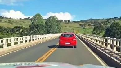 Rodovia é bloqueada para prender motorista em fuga na SC-390