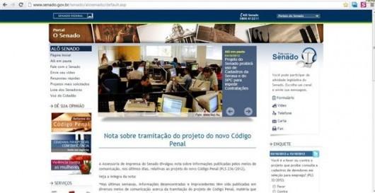 Reforma no Código Penal recebe milhares de manifestações na internet