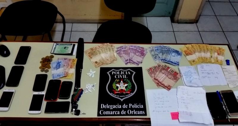 Polícia Civil apreende crack e cocaína em Orleans