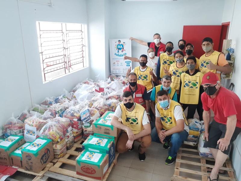 Movimento Sul Solidário recebe mais de uma tonelada de alimentos 