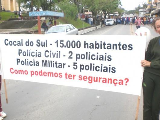 Comerciantes de Cocal do Sul pedem mais segurança