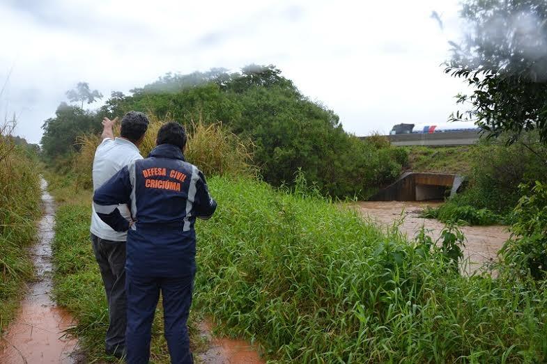 Defesa Civil de Criciúma monitora pontos críticos