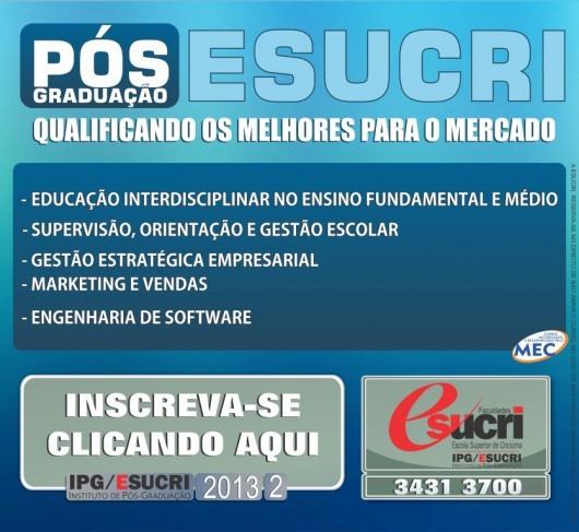 Instituto de Pós-Graduação da Esucri inicia mais cinco cursos de Pós-Graduação