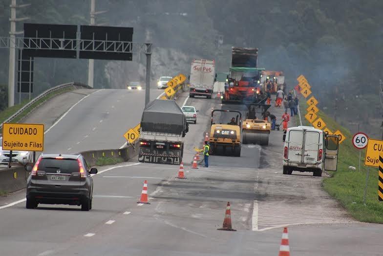 BR-101 Sul/SC terá trabalhos em pistas nesta semana