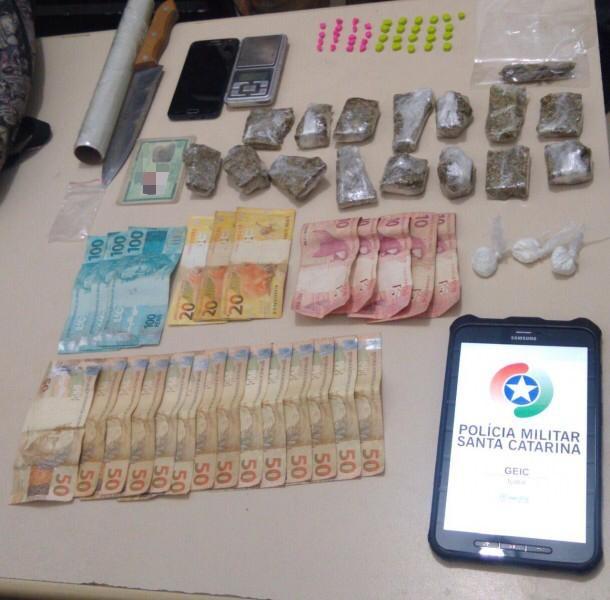 Três homens são presos por tráfico de drogas em Içara 