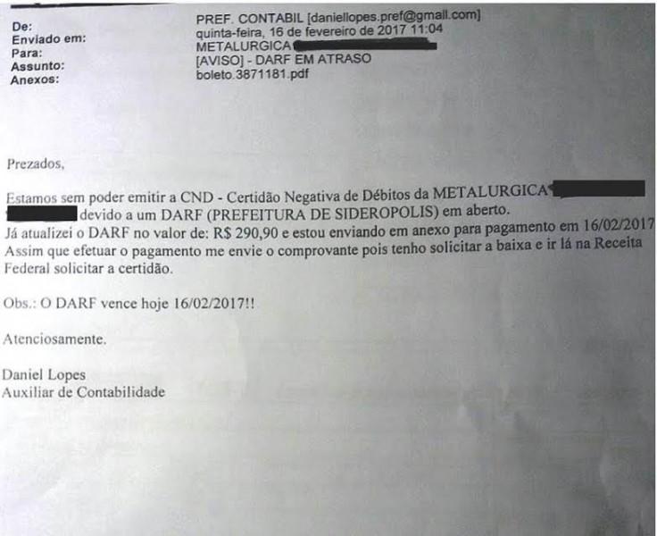 Tentativa de golpe contra empresários de Siderópolis