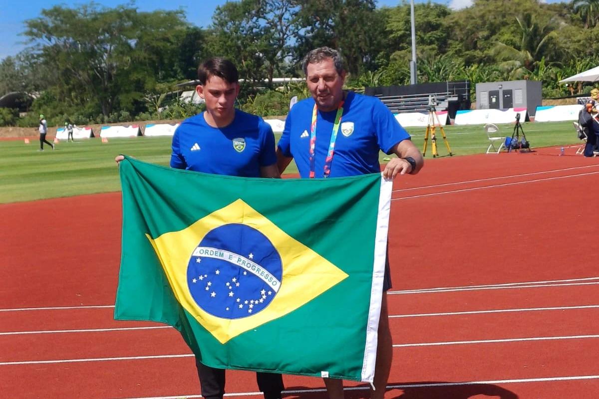 Atleta de Nova Veneza ganha destaque em campeonato internacional de atletismo