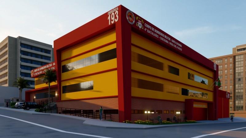Corpo de Bombeiros de Criciúma apresenta projeto do novo batalhão