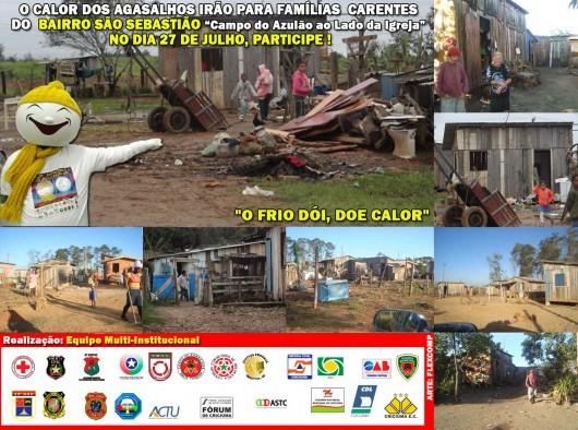 Oitava entrega de agasalhos acontecerá no São Sebastião, em Criciúma