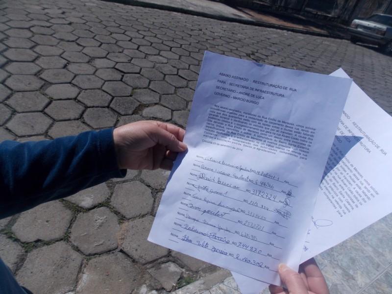 Moradores organizam abaixo-assinado para melhorar estrada