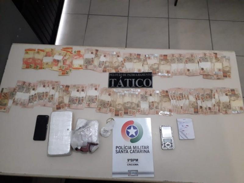 Em Criciúma, polícia apreende 1,5 kg de cocaína 
