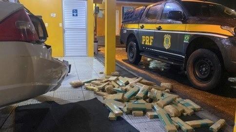 PRF apreende mais de 80 quilos de maconha na BR-101