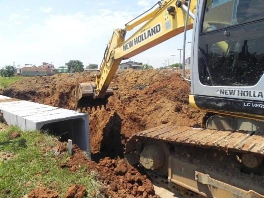 Obra para evitar enchente no bairro Ouro Negro, em Forquilhinha