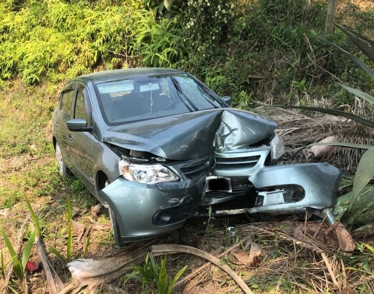 Acidente envolvendo carro e bicicleta deixa dois feridos em Urussanga 