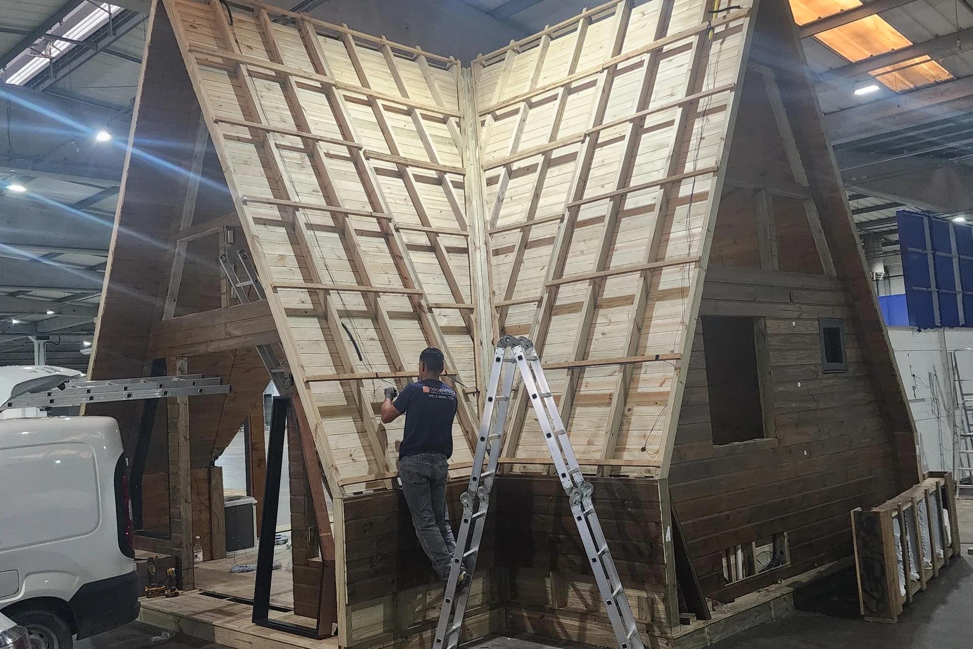Fotos: com mais de mil trabalhadores, montagem da Feira CasaPronta começa em Criciúma