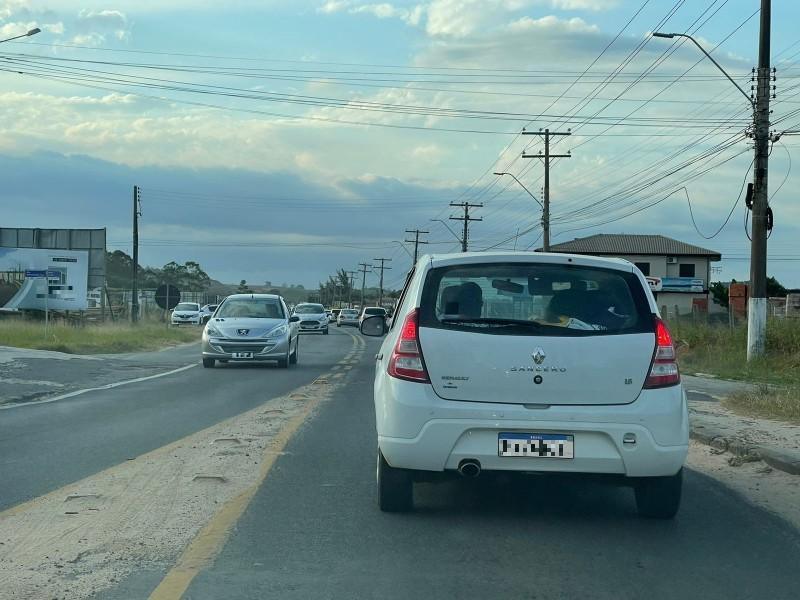 Balneário Rincão tem formação de filas na SC-445