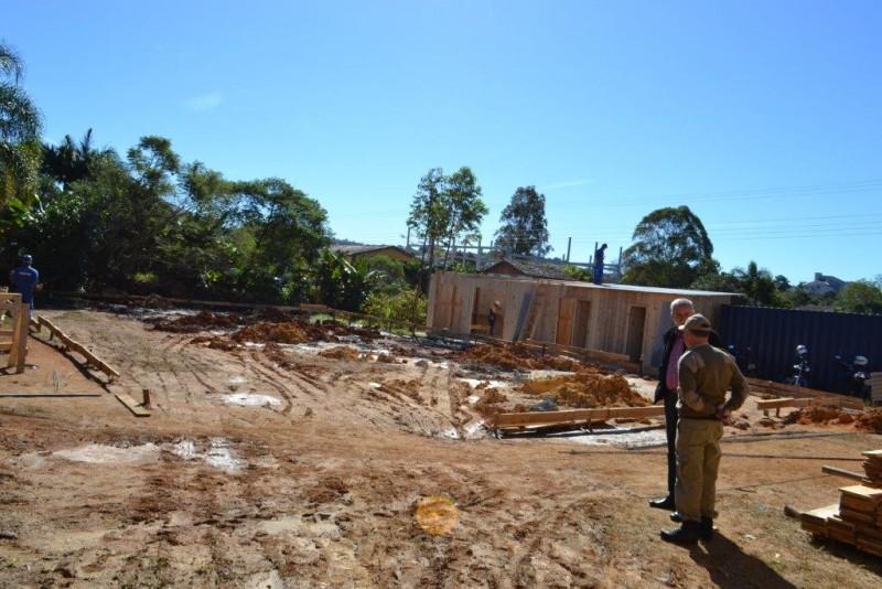 Nova sede da Polícia Militar de Cocal do Sul começa a ser construída 